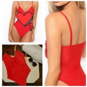 Red Sexy High Cut Red Swimsuit